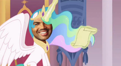 Size: 704x386 | Tagged: safe, princess celestia, g4, charles barkley, photo, princess, youtube link