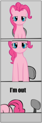 Size: 516x1519 | Tagged: safe, pinkie pie, g4, disappoint, i'm out, reaction image