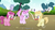 Size: 855x471 | Tagged: safe, edit, edited screencap, screencap, noi, piña colada, ruby pinch, spike, twilight sparkle, dragon, earth pony, pony, unicorn, g4, lesson zero, my little pony: friendship is magic, caption, female, filly, hub logo, male, mare, mouth hold, piña cutelada, pregnant, youtube caption