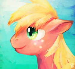 Size: 600x550 | Tagged: dead source, safe, artist:dotoriii, big macintosh, earth pony, pony, g4, bust, freckles, male, portrait, smiling, stallion