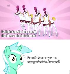 Size: 911x960 | Tagged: safe, edit, edited screencap, screencap, lyra heartstrings, pony, unicorn, g4, the best night ever, female, horn, mare