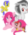 Size: 2570x3189 | Tagged: safe, artist:megamastercj, pinkie pie, oc, g4, family, high res, jaxmaster pie, megamastercjpony, naxmaster pie, pinkamena diane pie, simple background, transparent background