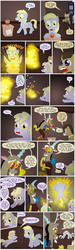 Size: 850x2832 | Tagged: safe, artist:fadri, derpy hooves, dinky hooves, discord, doctor whooves, time turner, pegasus, pony, comic:and that's how equestria was made, g4, comic, derpygate, female, mare