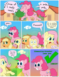 Size: 850x1104 | Tagged: safe, artist:fadri, applejack, fluttershy, pinkie pie, comic:and that's how equestria was made, g4, comic, felt, pun