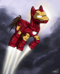 Size: 800x985 | Tagged: safe, artist:spader7, pony, crossover, iron man, ponified, solo