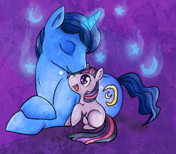 Size: 630x551 | Tagged: safe, artist:lustrous-dreams, night light, twilight sparkle, pony, unicorn, g4, father and daughter, female, filly, filly twilight sparkle, foal, younger