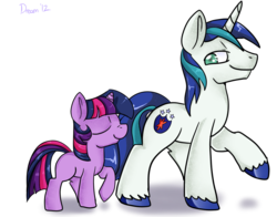 Size: 985x774 | Tagged: safe, artist:lustrous-dreams, shining armor, twilight sparkle, pony, unicorn, g4, duo, duo male and female, female, filly, foal, male, simple background, stallion, transparent background, unicorn twilight