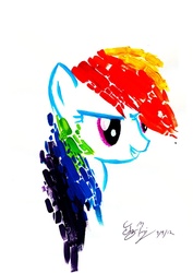 Size: 907x1280 | Tagged: safe, artist:ragduh56, rainbow dash, g4, female, painting