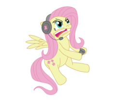 Size: 800x659 | Tagged: safe, artist:from-yesterday-xx, fluttershy, pegasus, pony, g4, female, gamer, headset, mare, rage, simple background, solo, transparent background, video game