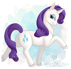 Size: 690x670 | Tagged: safe, artist:cunningfox, rarity, pony, g4, female, solo, unshorn fetlocks