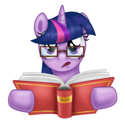 Size: 980x1000 | Tagged: safe, artist:tom-ka, twilight sparkle, g4, book, glasses