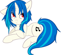 Size: 4000x3576 | Tagged: safe, artist:shelmo69, artist:sorenbrian, dj pon-3, vinyl scratch, pony, unicorn, g4, chest fluff, cute, female, high res, mare, missing accessory, prone, simple background, solo, transparent background, vinylbetes