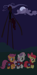 Size: 1000x2000 | Tagged: safe, artist:adcoon, apple bloom, pinkie pie, scootaloo, sweetie belle, earth pony, pony, g4, cutie mark crusaders, female, filly, mare, show accurate, slendermane, slenderpony