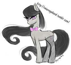 Size: 1024x945 | Tagged: safe, artist:newvagabond, octavia melody, earth pony, pony, g4, clothes, female, solo, stockings