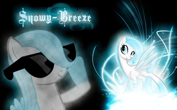 Size: 1280x800 | Tagged: safe, artist:arakareeis, oc, oc only, oc:snowy-breeze, pony, female, mare, sunglasses