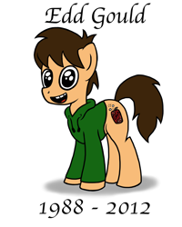 Size: 1600x2000 | Tagged: safe, earth pony, pony, edd gould (eddsworld), eddsworld, male, ponified, sad, stallion, tribute