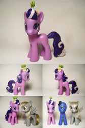 Size: 875x1313 | Tagged: safe, artist:oak23, blues, derpy hooves, donny swineclop, noteworthy, screwball, cyclops, pony, g4, brushable, customized toy, irl, photo, toy