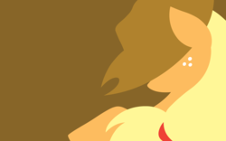 Size: 2400x1500 | Tagged: safe, artist:megasweet, part of a set, applejack, earth pony, pony, g4, cowboy hat, female, hat, lineless, mare, minimalist, simple background, solo, wallpaper