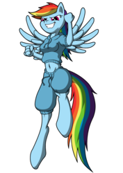 Size: 800x1131 | Tagged: safe, artist:sonicpegasus, rainbow dash, anthro, unguligrade anthro, g4, female, skinny, solo, thin