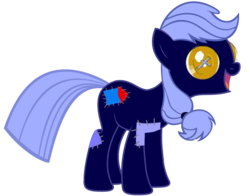 Size: 3000x2356 | Tagged: safe, artist:theamazingderpleberry, edit, oc, oc only, oc:raggedy mare, plush pony, pony, button, doctor who, high res, simple background, solo