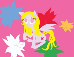 Size: 1100x850 | Tagged: safe, artist:daisyhead, lily blossom, pegasus, pony, g4, eyelashes, female, flower, looking at you, solo, wings