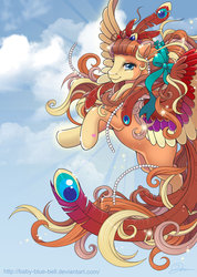 Size: 900x1265 | Tagged: dead source, safe, artist:baby-blue-bell, oc, oc only, pegasus, pony, cloud, flying, jewelry