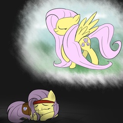 Size: 650x650 | Tagged: safe, artist:mattatatta, fluttershy, survivor shy, g4, dream