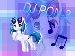 Size: 1600x1200 | Tagged: safe, dj pon-3, vinyl scratch, pony, g4, female, music notes, solo