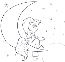 Size: 614x585 | Tagged: safe, artist:php27, pinkie pie, g4, moon