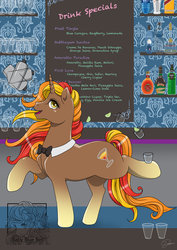 Size: 600x849 | Tagged: safe, artist:baby-blue-bell, oc, oc only, pony, unicorn, bartender