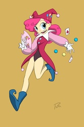 Size: 894x1350 | Tagged: safe, artist:didj, pinkie pie, human, my little mages, g4, humanized, jester, jester pie