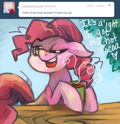 Size: 677x700 | Tagged: dead source, safe, artist:dhui, pinkie pie, ask tired pie, g4