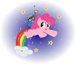 Size: 900x751 | Tagged: safe, artist:oomshnah, pinkie pie, g4, aquabats, crossover, space