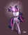 Size: 500x609 | Tagged: safe, artist:johnnoz, twilight sparkle, pony, unicorn, g4, female, glowing eyes, glowing horn, horn, mare, messy mane, signature, simple background, solo