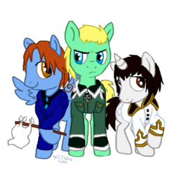 Size: 900x900 | Tagged: safe, artist:xxcystalthewolfxx, flag, germany, hetalia, italy, japan, ponified, simple background, transparent background, trio