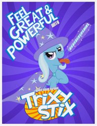 Size: 786x1017 | Tagged: safe, artist:wildtiel, trixie, pony, g4, candy, female, food, mare, solo, tongue out