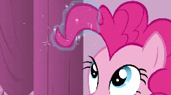 Size: 720x405 | Tagged: safe, screencap, pinkie pie, earth pony, pony, g4, it's about time, season 2, animated, cute, diapinkes, female, gif, haircut, mare, scissors, solo