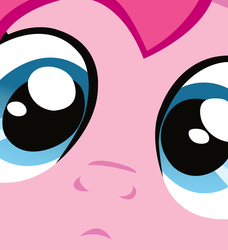 Size: 7921x8690 | Tagged: safe, artist:necronomiconofgod, part of a set, pinkie pie, earth pony, pony, g4, absurd resolution, close up series, close-up, extreme close-up, face, female, fourth wall, looking at you, mare, meme, ponk, solo, stare, vector