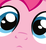 Size: 7921x8690 | Tagged: safe, artist:necronomiconofgod, part of a set, pinkie pie, earth pony, pony, g4, absurd resolution, close up series, close-up, cute, diapinkes, extreme close-up, face, female, fourth wall, looking at you, mare, meme, ponk, solo, stare, vector