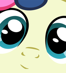 Size: 500x549 | Tagged: safe, bon bon, sweetie drops, earth pony, pony, g4, close up series, close-up, cute, extreme close-up, face, female, fourth wall, inverted mouth, looking at you, mare, solo, stare