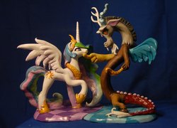 Size: 900x649 | Tagged: safe, artist:miki-, discord, princess celestia, g4, irl, photo, sculpture