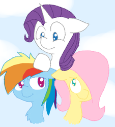 Size: 466x515 | Tagged: safe, artist:mehh32980, fluttershy, rainbow dash, rarity, g4, female, filly, foal