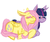 Size: 438x366 | Tagged: safe, artist:glynn, fluttershy, twilight sparkle, alicorn, pony, g4, blushing, female, lesbian, ship:twishy, shipping, twilight sparkle (alicorn)