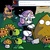 Size: 1067x1067 | Tagged: safe, artist:pembroke, scootaloo, sweetie belle, pony, unicorn, zombie, ask meanie belle, g4, bipedal, collar, lesboloo, meanie belle, peashooter, plants, plants vs zombies, shovel, sun-shroom, sunflower, sunflower (plants vs zombies), tall-nut, torn ear