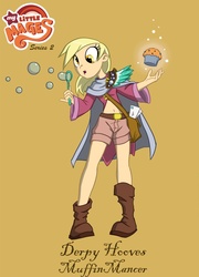 Size: 972x1350 | Tagged: safe, artist:didj, derpy hooves, human, my little mages, g4, female, humanized, solo