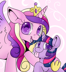 Size: 652x718 | Tagged: safe, artist:lustrous-dreams, princess cadance, twilight sparkle, g4, cute, filly, foal