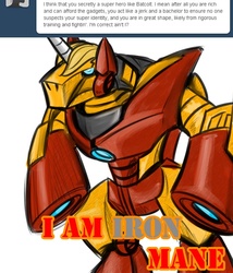 Size: 553x647 | Tagged: safe, prince blueblood, ask blueblood, g4, iron man, tumblr