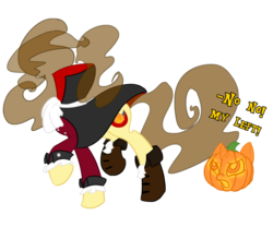 Size: 1024x853 | Tagged: safe, artist:piichu-pi, oc, oc only, oc:eclair, headless horse, halloween, headless, holiday, jack-o-lantern, pumpkin, simple background, transparent background