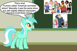Size: 887x588 | Tagged: safe, lyra heartstrings, human, pony, unicorn, g4, american dad, brian griffin, chalkboard, chris griffin, cleveland brown, donna tubbs, family guy, francine smith, hayley smith, human studies101 with lyra, lois griffin, male, meg griffin, meme, peter griffin, rallo tubbs, roberta tubbs, seth macfarlane, stan smith, steve smith, stewie griffin, the cleveland show