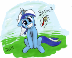 Size: 565x451 | Tagged: artist needed, safe, minuette, pony, unicorn, g4, brushie, female, magic, solo